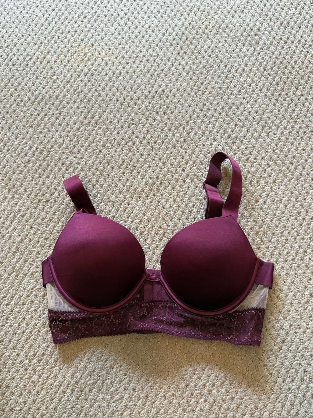 Victoria's Secret Plum Very Sexy Push-Up Bra with Cutout Lace - 34C